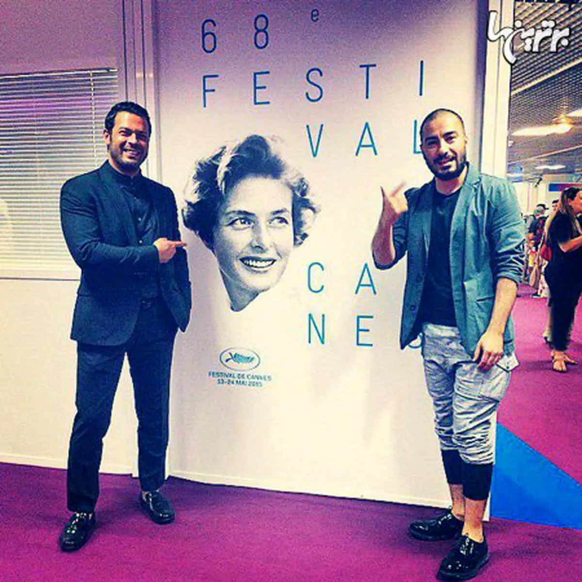 نوید محمد زاده و پژمان بازغی در فرش قرمز جشنواره فیلم کن/عکس