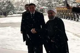 استقبال رسمی روحانی از رییس جمهوری اسلوونی