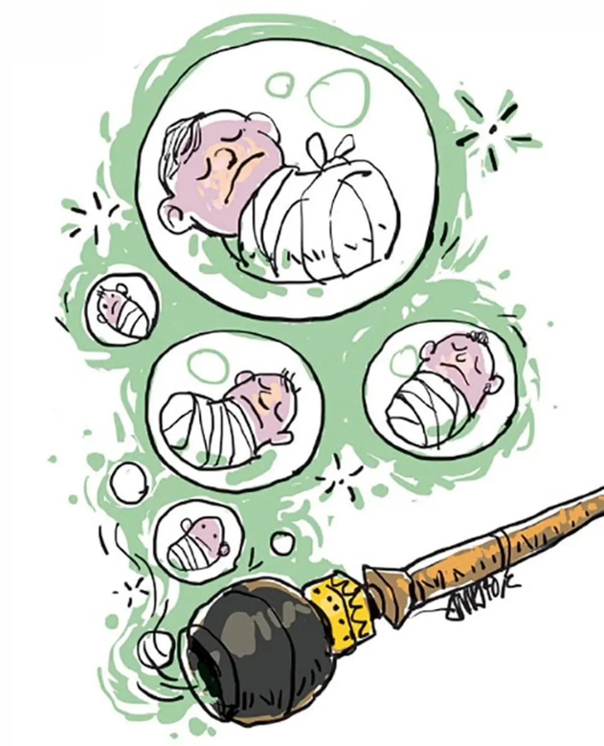 نوزاد معتاد!/ کاریکاتور