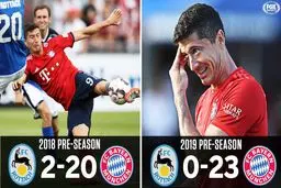 پیروزی 23-0 بایرن مونیخ در دیدار دوستانه