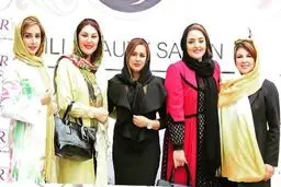 تیپ و چهره بازیگران زن در افتتاحیه یک سالن زیبایی