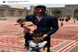 تصویری متفاوت از دروازه بان پرسپولیس و پسرانش