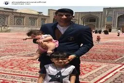 تصویری متفاوت از دروازه بان پرسپولیس و پسرانش