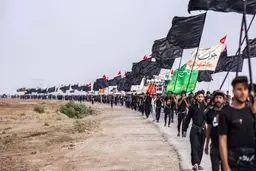 تصویری زیبا از زائران اربعین اباعبدالله(ع)