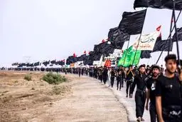 تصویری زیبا از زائران اربعین اباعبدالله(ع)