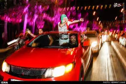 تصاویر شادی مردم پس از برد آمریکا