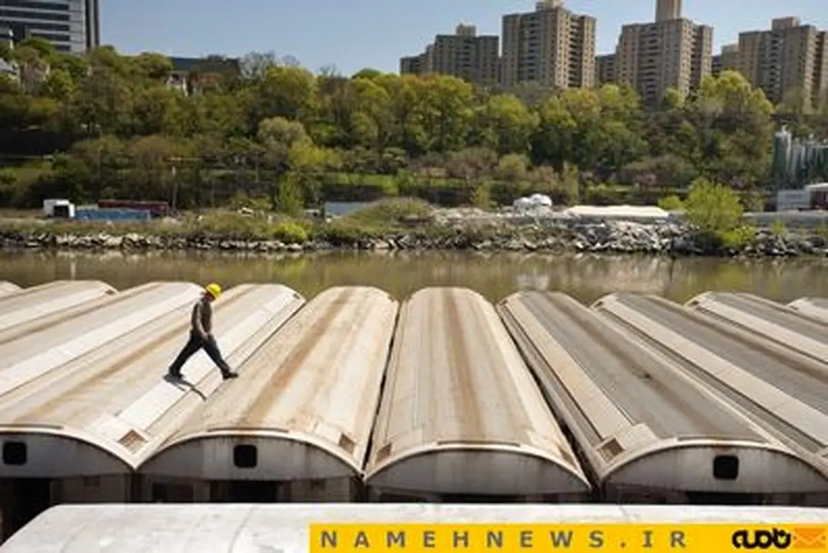 غرق 2500 واگن قطار در اقیانوس اطلس+تصاویر