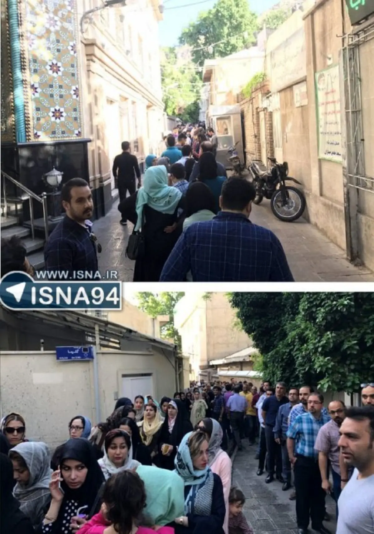 صبح، صف طويل راي گيري در جماران