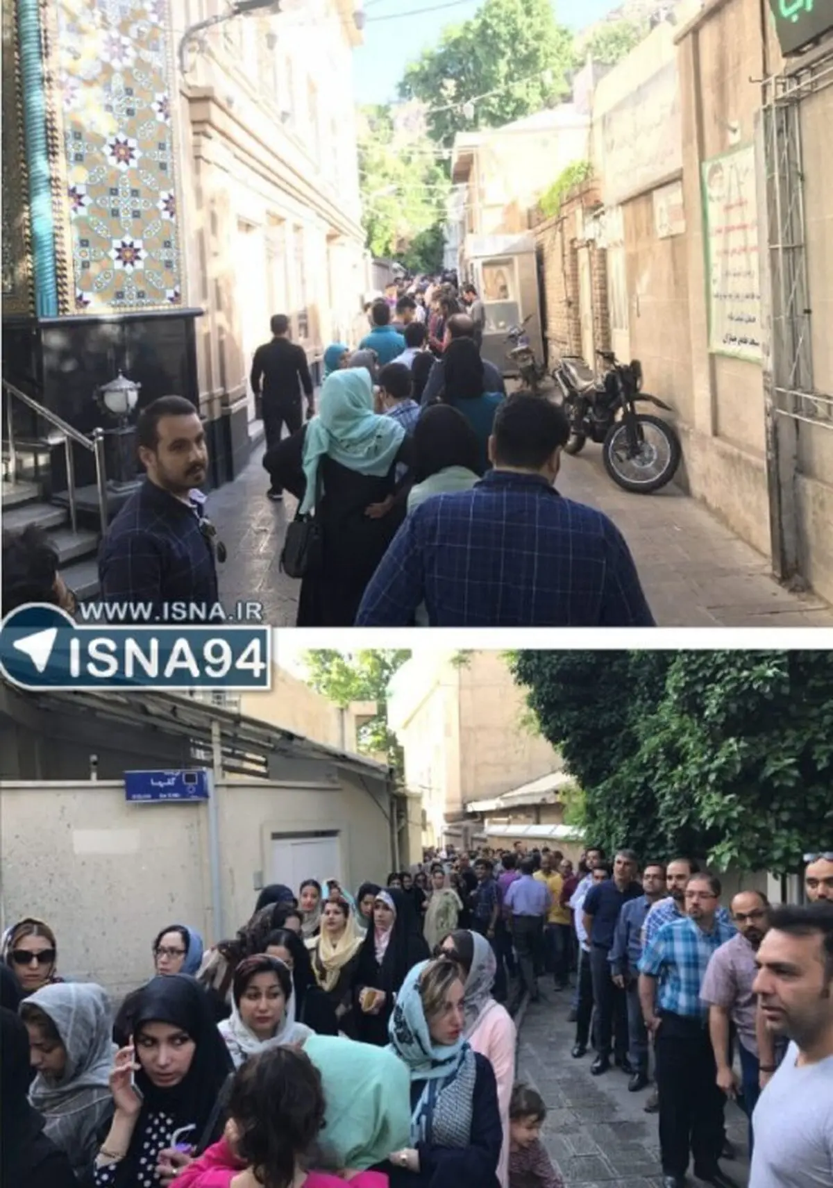 صبح، صف طويل راي گيري در جماران