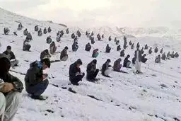 تصاویری از کنکور در برف