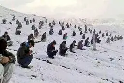 تصاویری از کنکور در برف