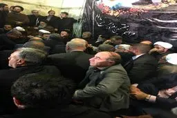 عکس/ لاریجانی، سیدحسن، وزیر اطلاعات و عارف در مراسم هفتم آیت‌الله هاشمی رفسنجانی