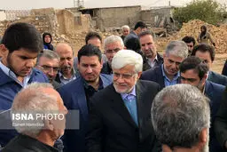 محمدرضا عارف و اصلاح طلبان مجلس در بین زلزله زدگان سرپل ذهاب/تصاویر