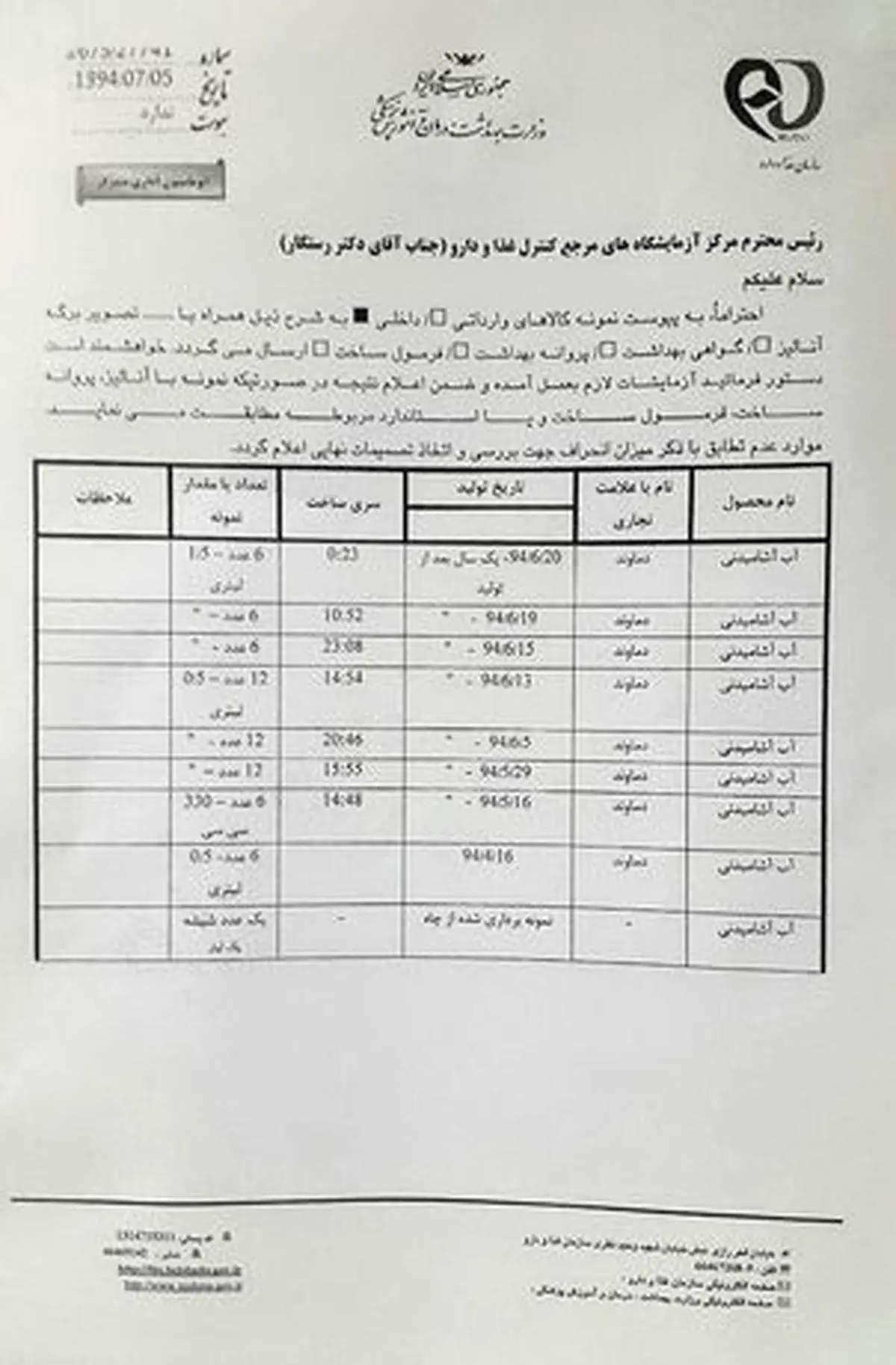 پاسخ سازمان غذا و دارو به ادعای «دماوند» + مستندات