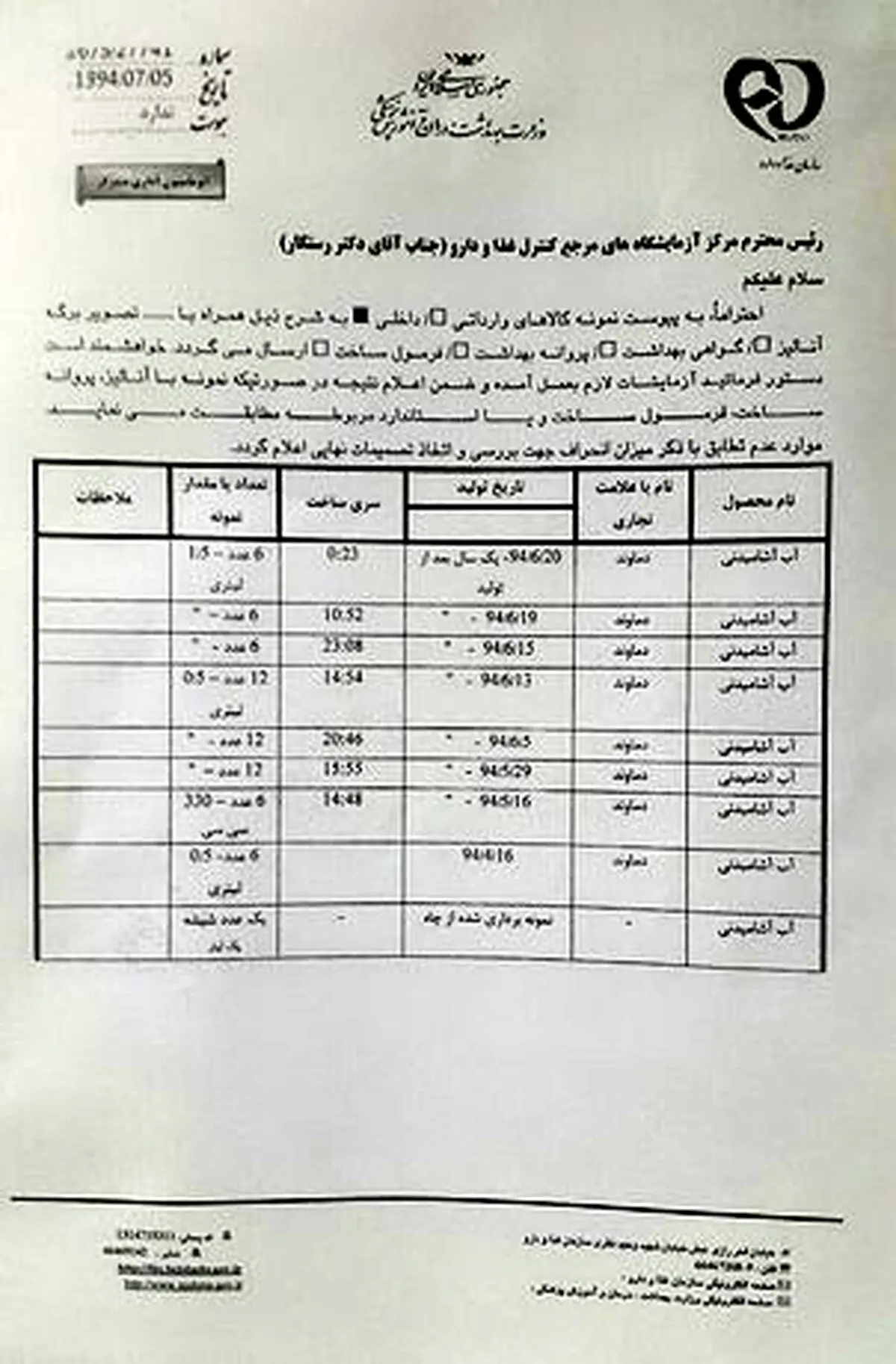پاسخ سازمان غذا و دارو به ادعای «دماوند» + مستندات