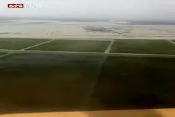 ببينيد: تصاویر هوایی از مناطق سیل‌زده خوزستان