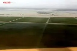ببينيد: تصاویر هوایی از مناطق سیل‌زده خوزستان