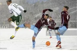 تصاویری از فوتبال برفی / تصاویر