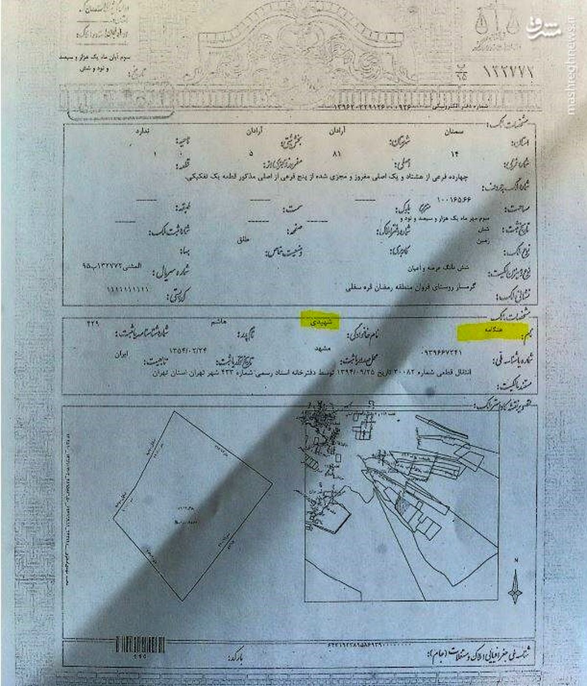 وثیقه ۵۰۰ هزار متری «هنگامه شهیدی» برای آزادی «درمنی» + سند