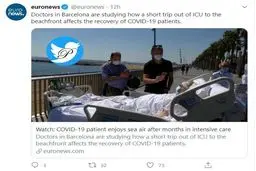 دریای مدیترانه موثر برای بهبود کرونایی ها! + توئیتر