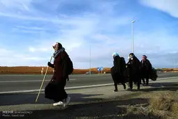 پیاده روی عزاداران و زائران امام رضا(ع)/ تصاویر