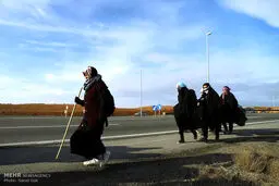 پیاده روی عزاداران و زائران امام رضا(ع)/ تصاویر