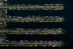 عکس دیده نشده از پارکینگ هواپیما در الاسکا