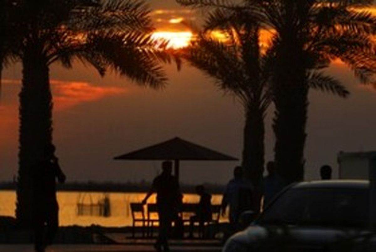 غروب دل انگیز، حوالی بندرعباس+عکس‌ها