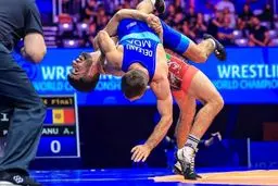 برد شیرین کشتکار و کسب مدال برنز مقابل روس مشهور