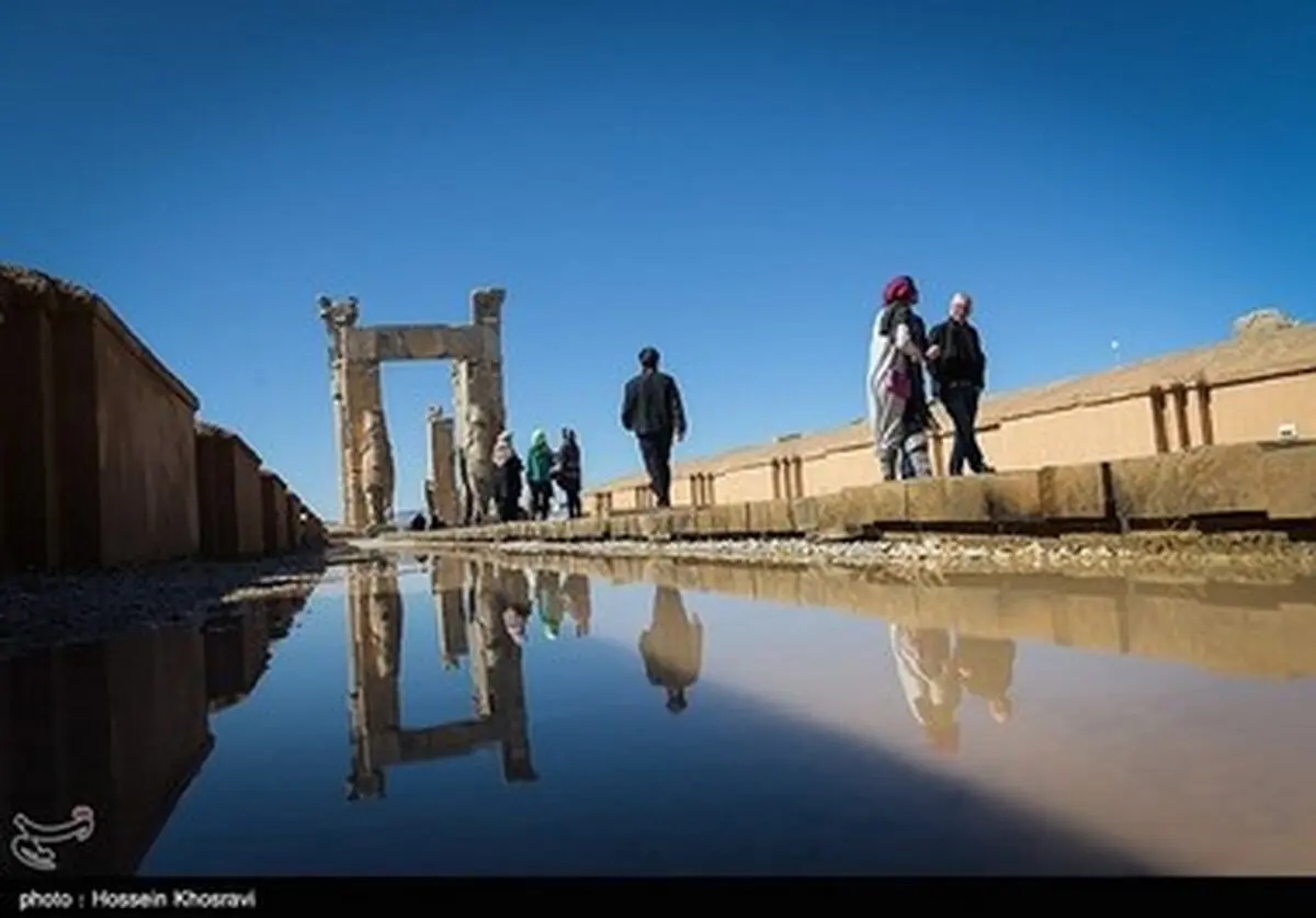 تخت جمشید پس از باران/تصاویر