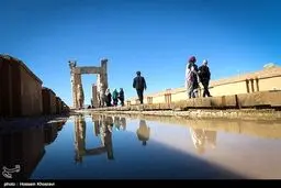 تخت جمشید پس از باران/تصاویر
