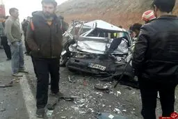 شاخ به شاخ دو پراید + تصاویر
