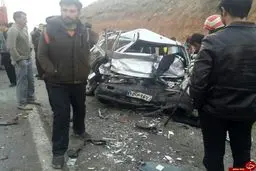 شاخ به شاخ دو پراید + تصاویر