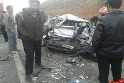 شاخ به شاخ دو پراید + تصاویر
