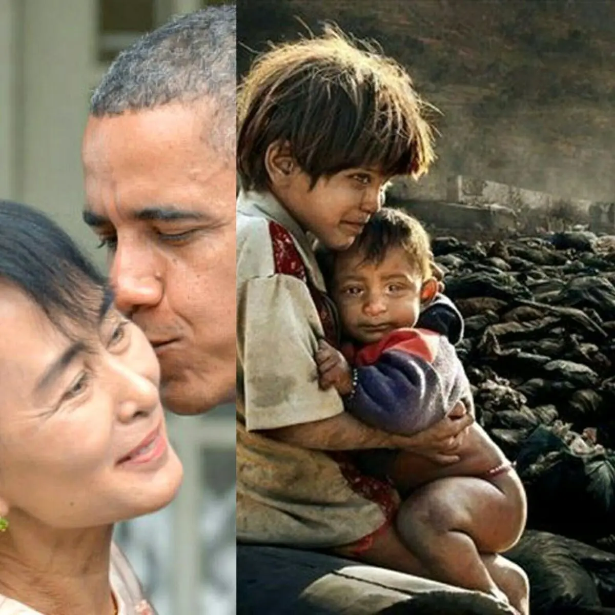 این زن، "آنگ سان سوچی"، برنده جایزه صلح نوبل و رهبر میانمار است