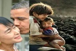 این زن، "آنگ سان سوچی"، برنده جایزه صلح نوبل و رهبر میانمار است