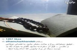 جدیدترین عکسی که الهام چرخنده در اینستاگرام منتشر کرد
