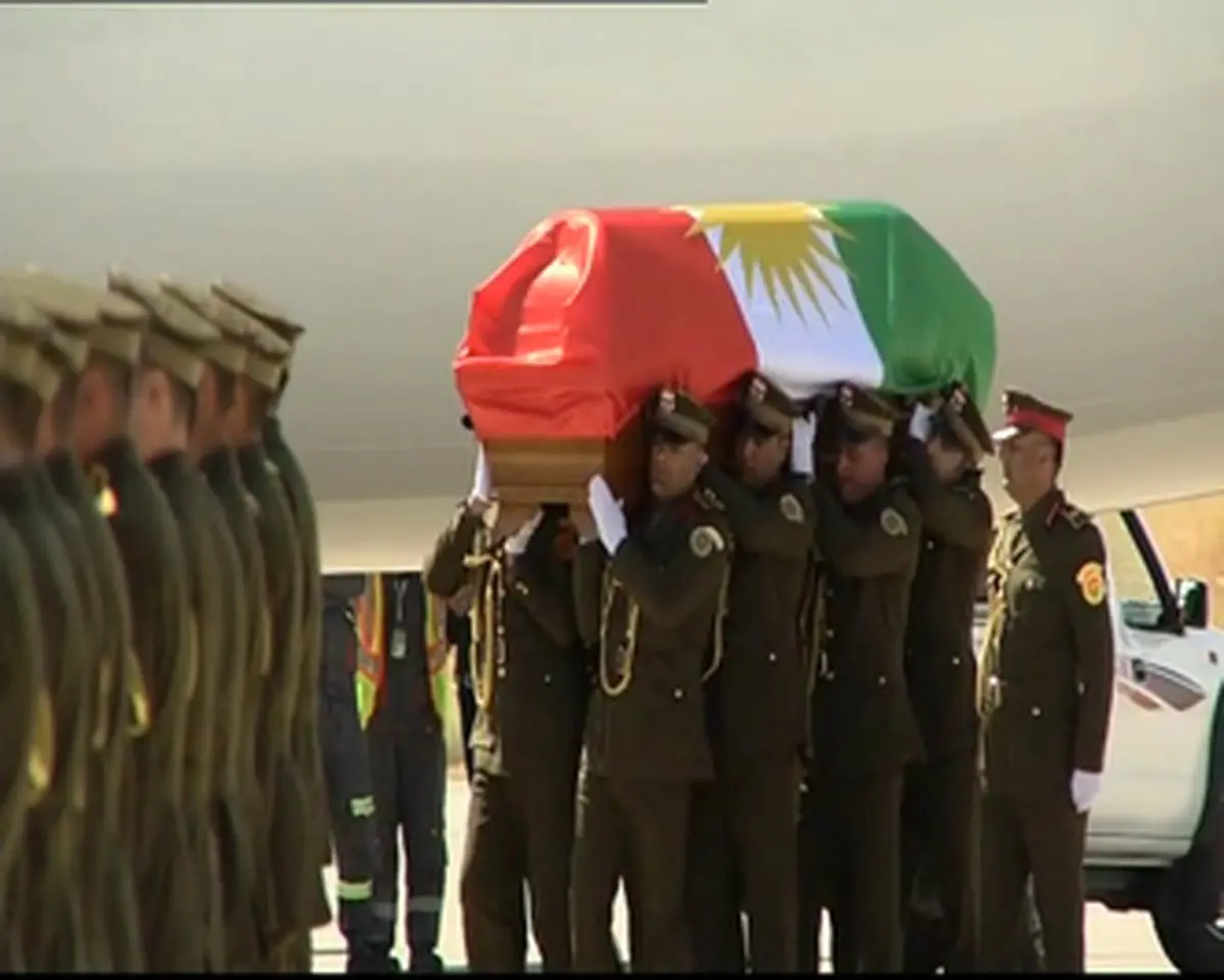 تصاویری از مراسم تشییع پیکر جلال طالبانی با حضور ظریف