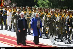 روایت تصویری از استقبال روحانی از رئیس جمهور کرواسی در کاخ سعد آباد