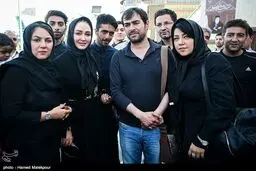 شهاب حسینی، الهام حمیدی و ستاره اسکندری در ختم همسر شهید بابایی/ عکس