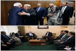 حجاب مشاور بشار اسد در دیدار با ظریف/عکس