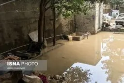 خسارات وارد شده بعد از طغیان رودخانه ها در لرستان/ تصاویر