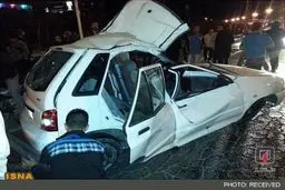 تصادف مرگبار یک خانواده با پراید+عکس