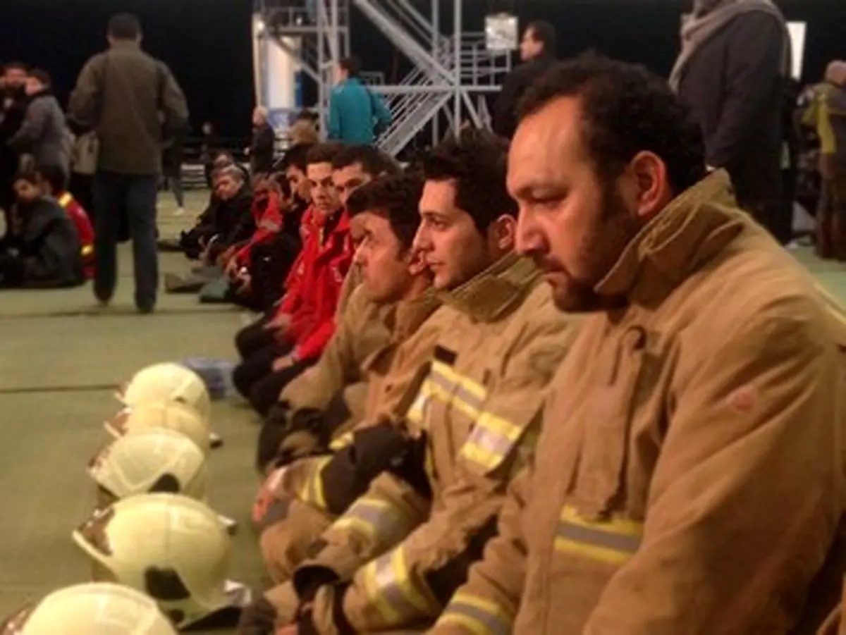 حواشی مراسم وداع با پیکر شهدای آتش نشان/تصاویر