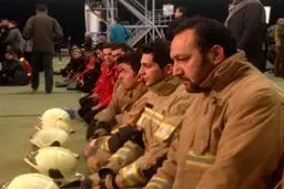 حواشی مراسم وداع با پیکر شهدای آتش نشان/تصاویر