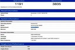 گلکسی اس 9 پلاس در بنچمارک Geekbench رویت شد + عکس
