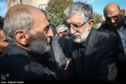 حداد عادل در مراسم تشییع جنازه مرحوم شایانفر/عکس