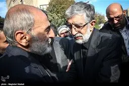 حداد عادل در مراسم تشییع جنازه مرحوم شایانفر/عکس