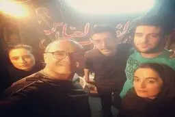 سلفی رامبد جوان و نگار جواهریان در شب اربعین