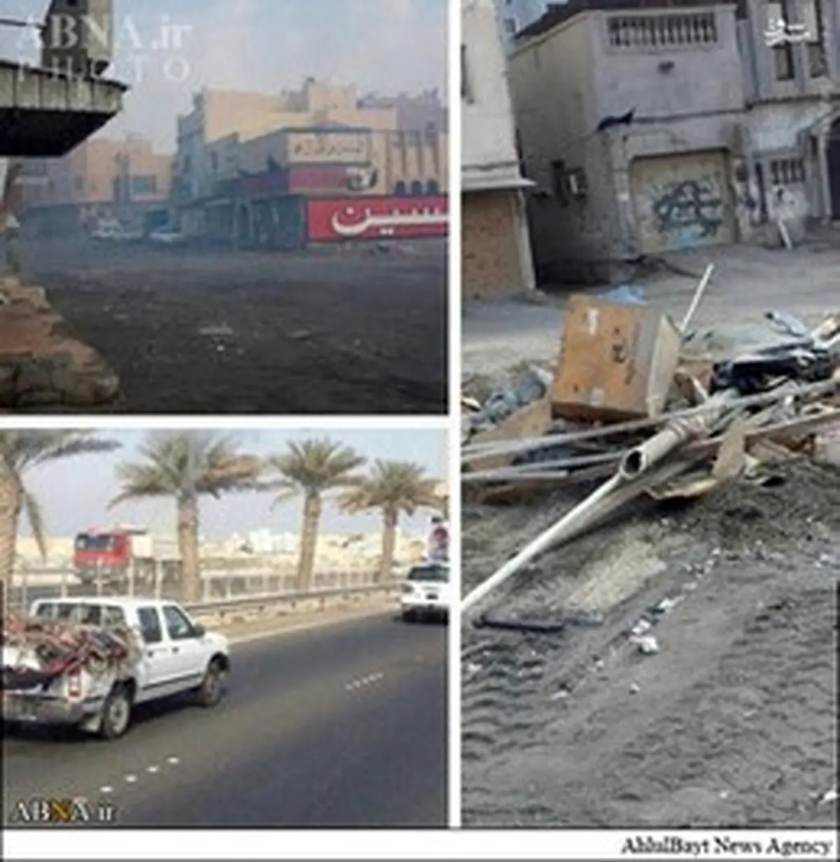 تصاویر ازبین بردن پرچم‌های حسینی در بحرین